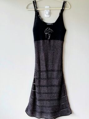 Marc Cain Mesh Knit Cotton/Silk Blend Midi Tank Dress Size N4 (US Size 10)